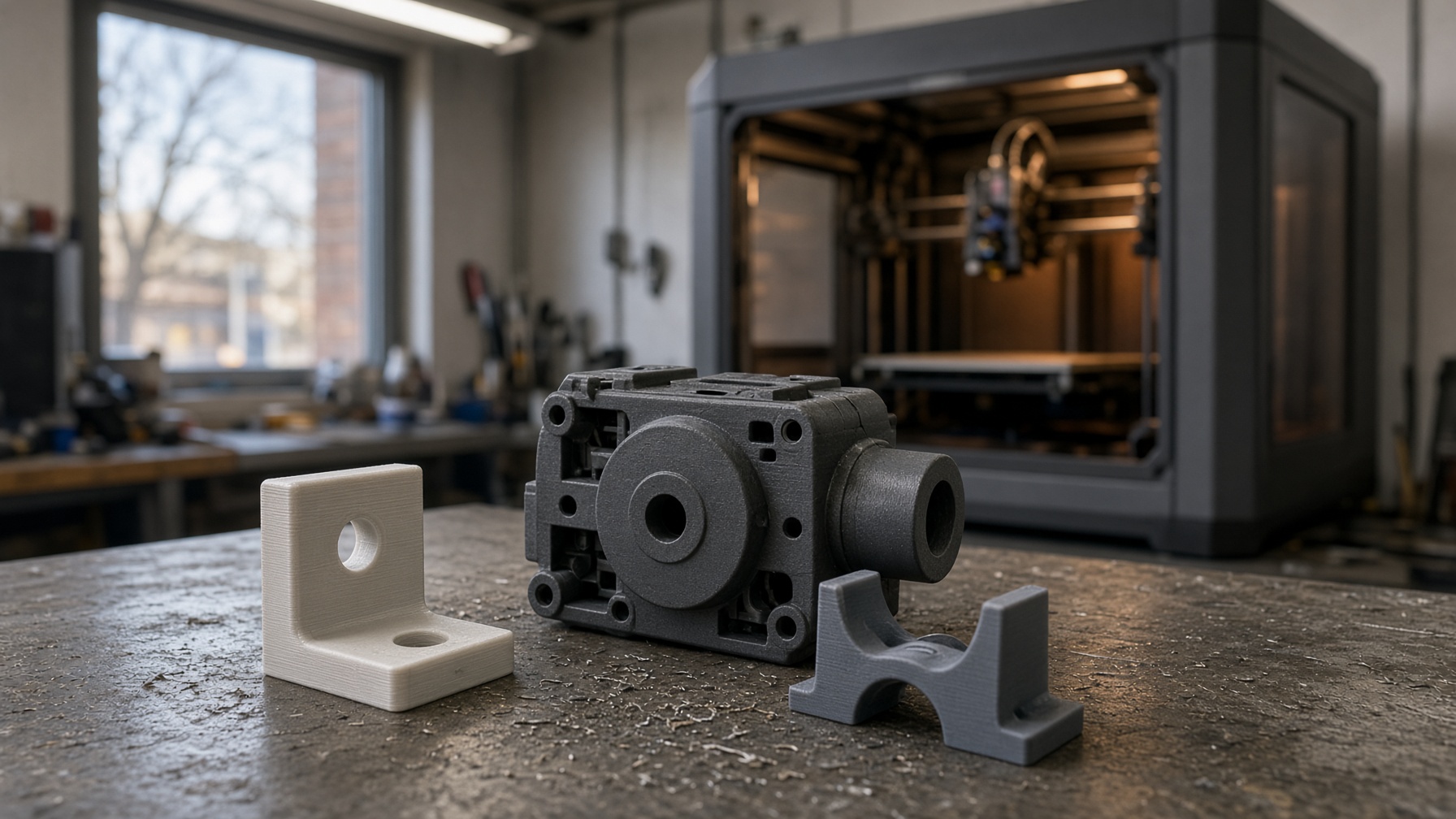 3D printed parts produced at Xtrued in Lehi, Utah